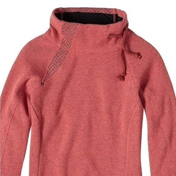 PRANA LUCIA SWEATER Wool Blend Pullover Red Medium Outdoor Hiking Casual Active - Picture 2 of 13